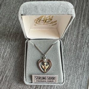 Dove & Heart Sterling Silver Necklace, Confirmation